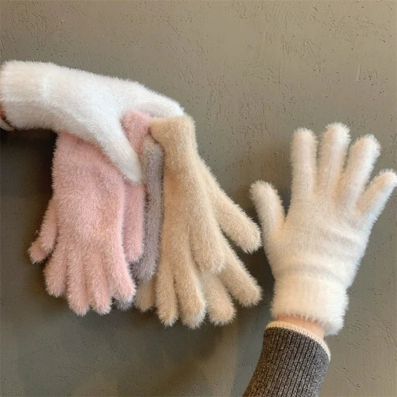 Zentrivo Soft Plush Winter Gloves for Women