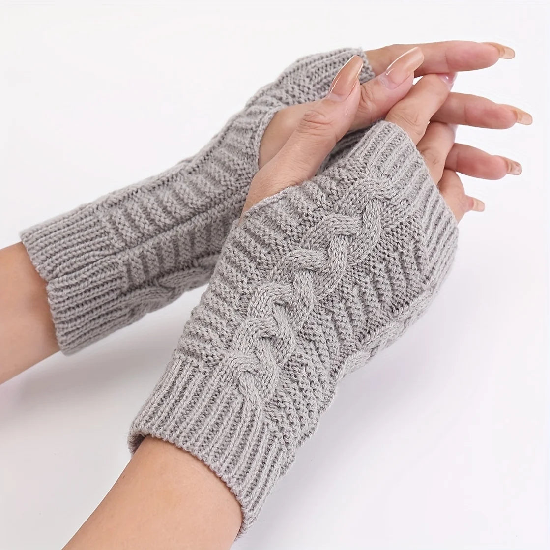 Zentrivo Knit Womens Winter Fingerless Gloves