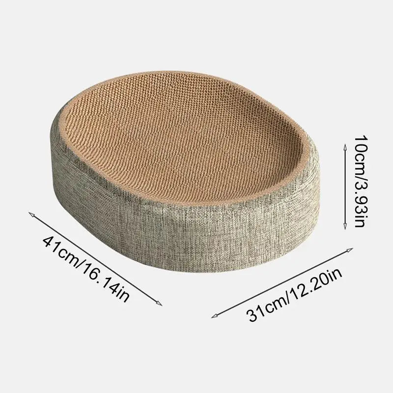 Zentrivo Oval Sisal 2 in 1 Cat Scratcher Bed