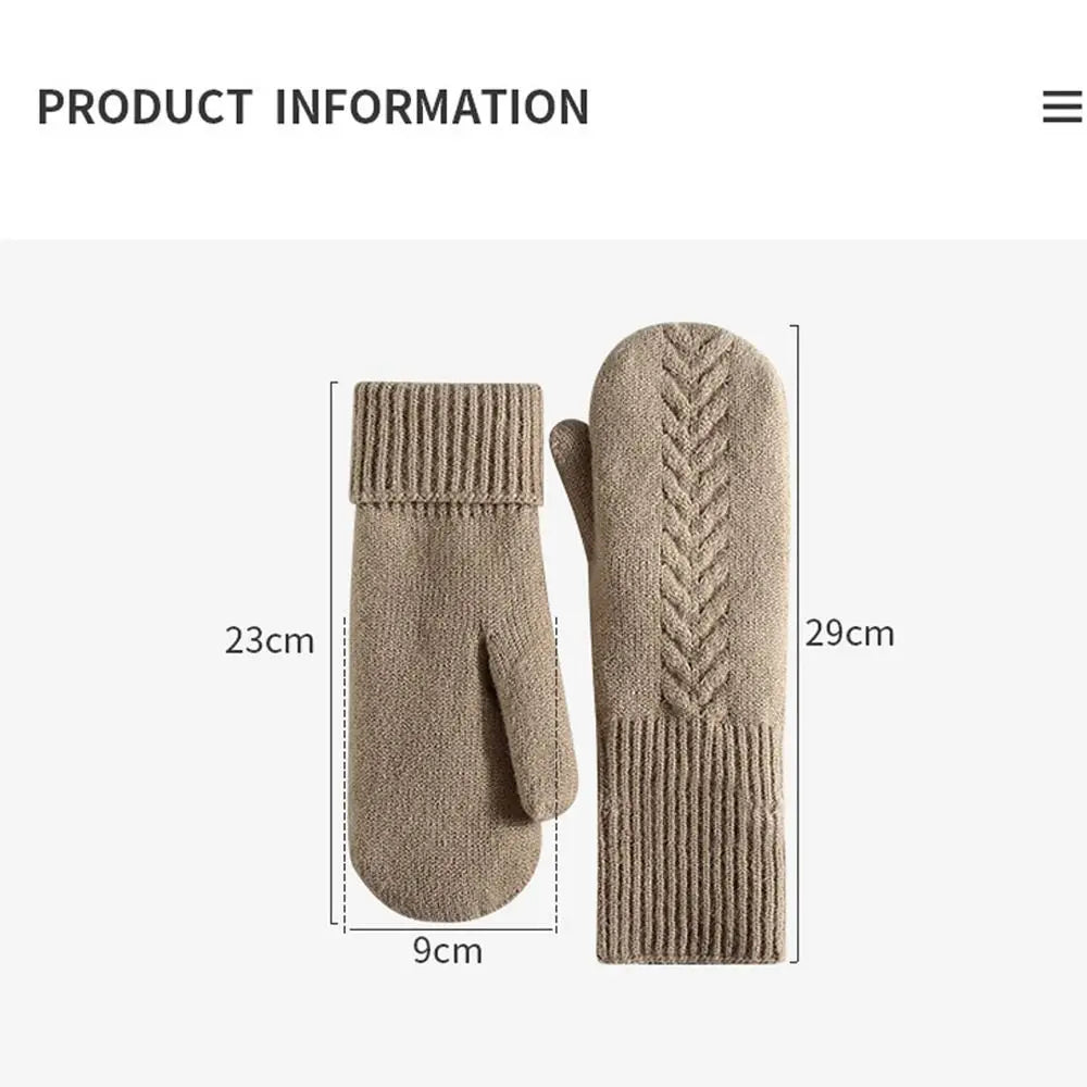 Zentrivo Double Layer Fleece Lined Winter Mittens