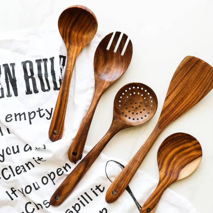 Zentrivo 6pcs Wooden Utensils Set