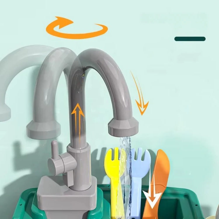 Zentrivo Children’s Play Kitchen with Flowing Water Feature