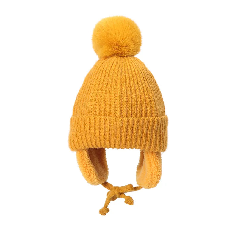 Zentrivo Kids Knit Beanie Winter Hat with Earflaps