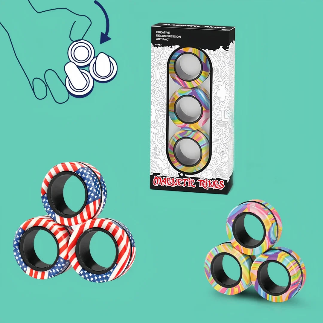 Zentrivo Magnetic Fidget Ring Spinner Set