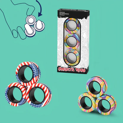 Zentrivo Magnetic Fidget Ring Spinner Set
