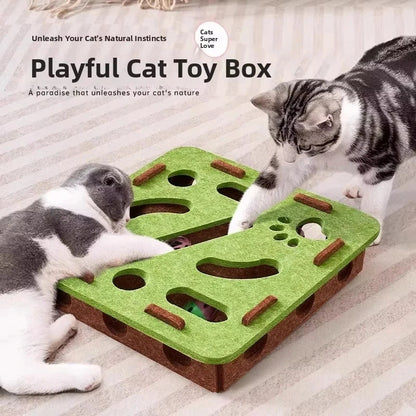 Zentrivo Felt Interactive Cat Puzzle Toy Box