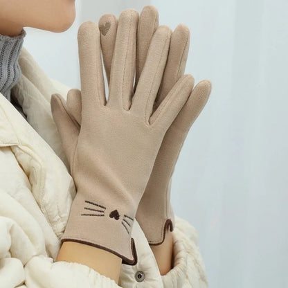 Zentrivo Cat Touchscreen Winter Gloves for Women