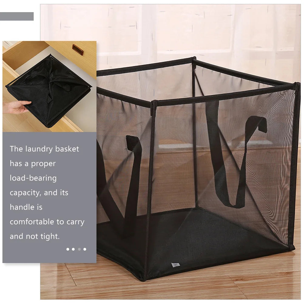Zentrivo Foldable Mesh Laundry Hamper with Handles