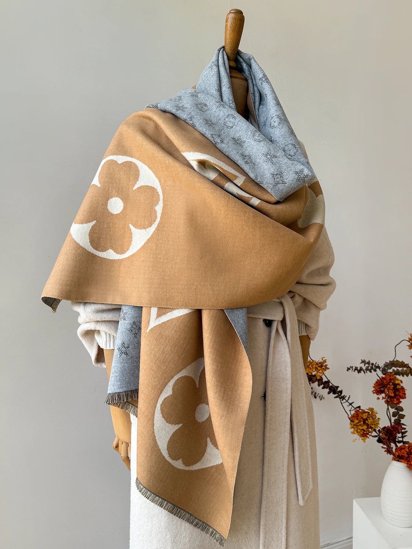 Zentrivo Luxury Faux Cashmere Winter Scarf Neck Warmer