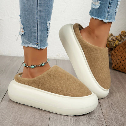 Zentrivo Warm Plush Indoor Winter Slippers for Women
