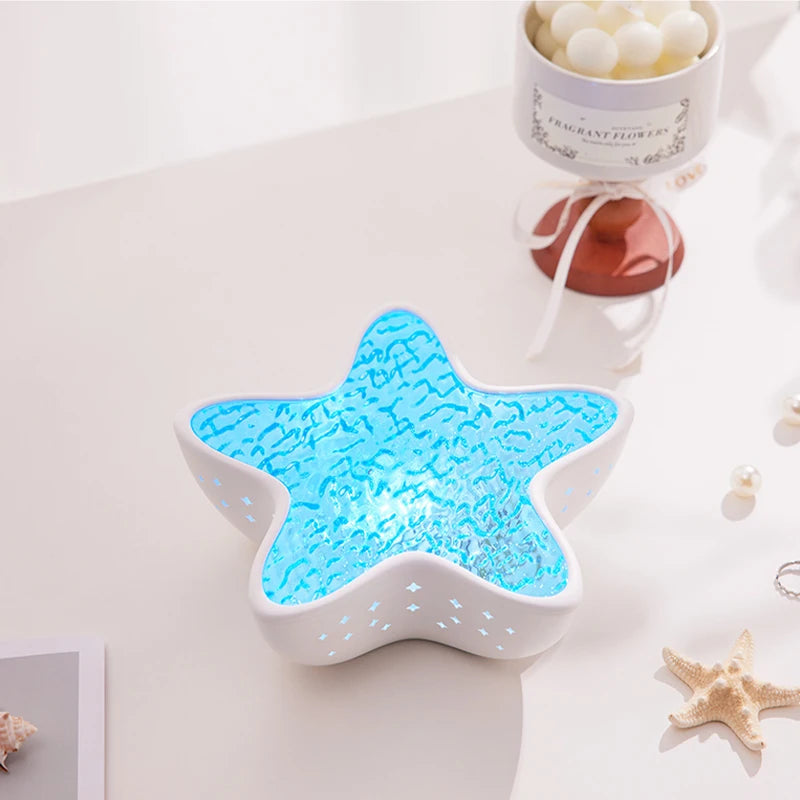 Zentrivo Starfish Ocean Wave Night Light Projector