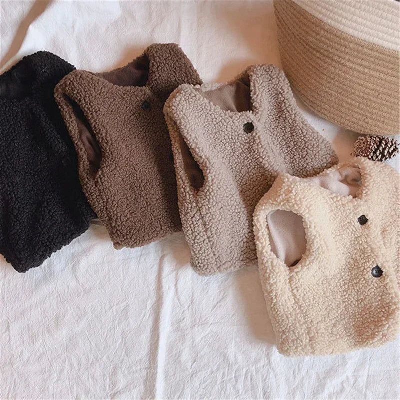 Zentrivo Kids Lamb Wool Winter Waist Coat