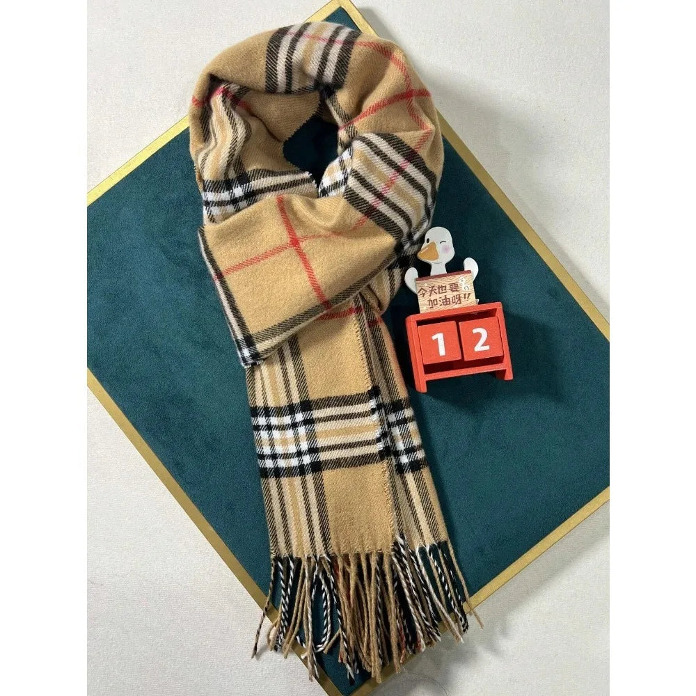 Zentrivo Plaid Cashmere Feel Winter Scarf and Neck Warmer