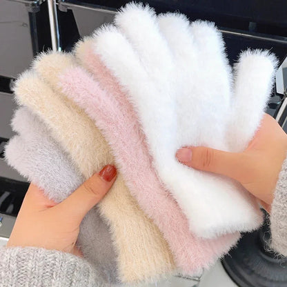 Zentrivo Soft Plush Winter Gloves for Women