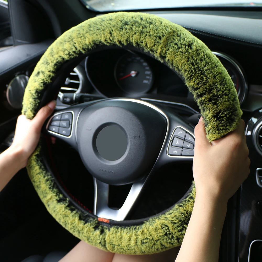 Zentrivo Plush Winter Car Steering Wheel Cover