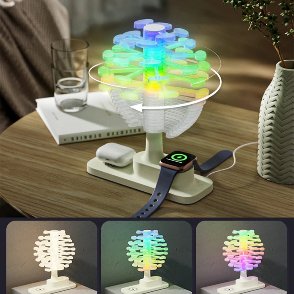 Zentrivo Spiral Tree Table Lamp with Integrated Wireless