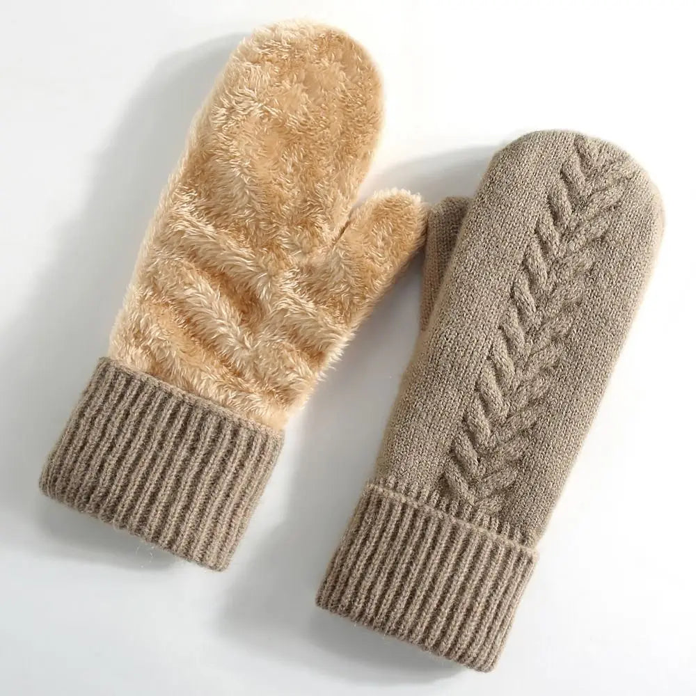 Zentrivo Double Layer Fleece Lined Winter Mittens