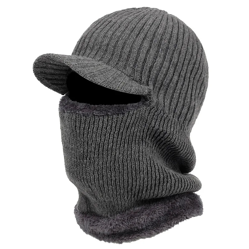 Zentrivo Knit Beanie Balaclava with Visor
