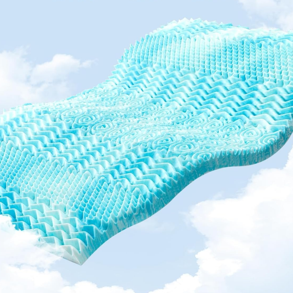 Zentrivo Premium Cooling Egg Crate Foam Mattress Topper