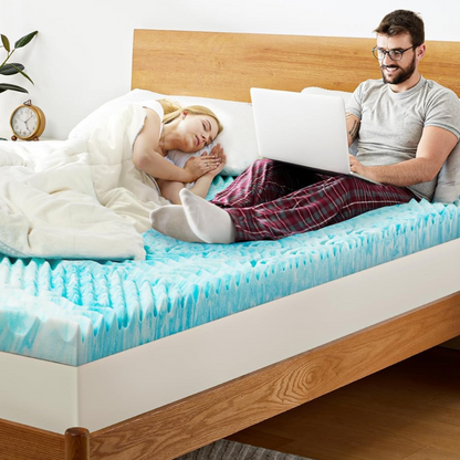 Zentrivo Premium Cooling Egg Crate Foam Mattress Topper