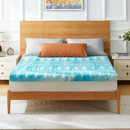 Zentrivo Premium Cooling Egg Crate Foam Mattress Topper