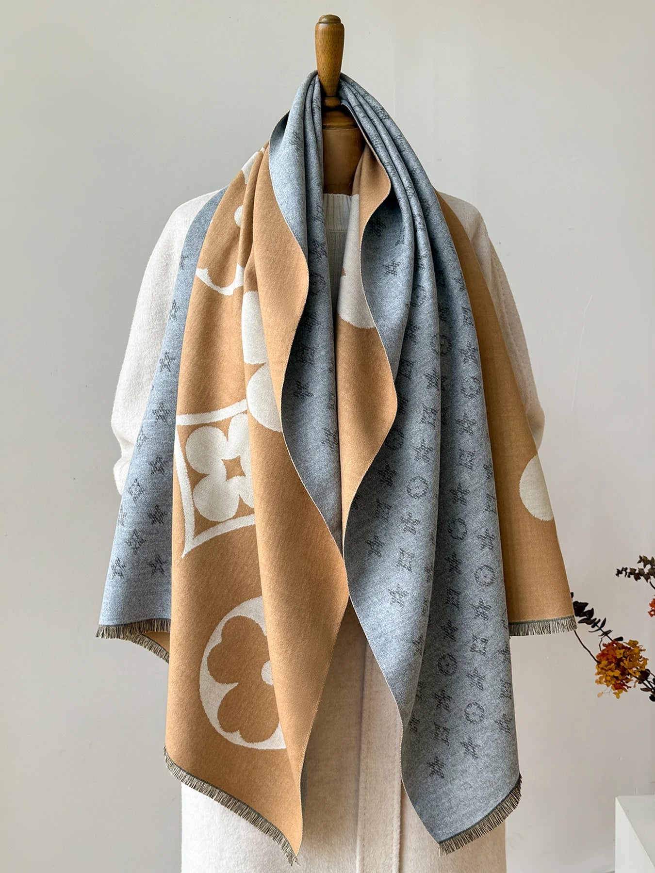 Zentrivo Luxury Faux Cashmere Winter Scarf Neck Warmer