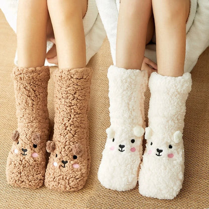 Zentrivo Kawaii Bear Fleece Warm Socks