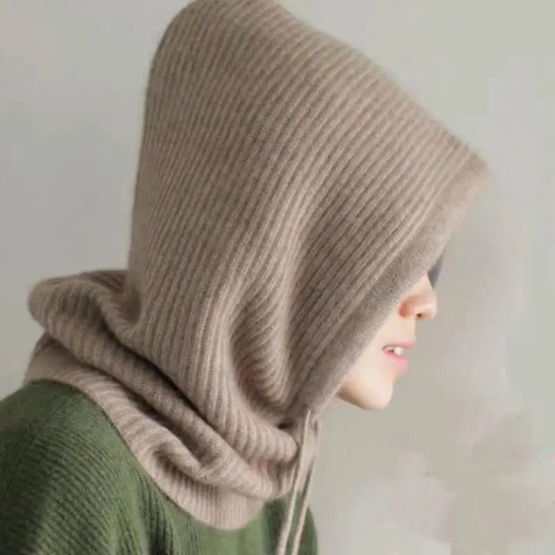 Zentrivo Knitted Hooded Balaclava Hat Neck Warmer
