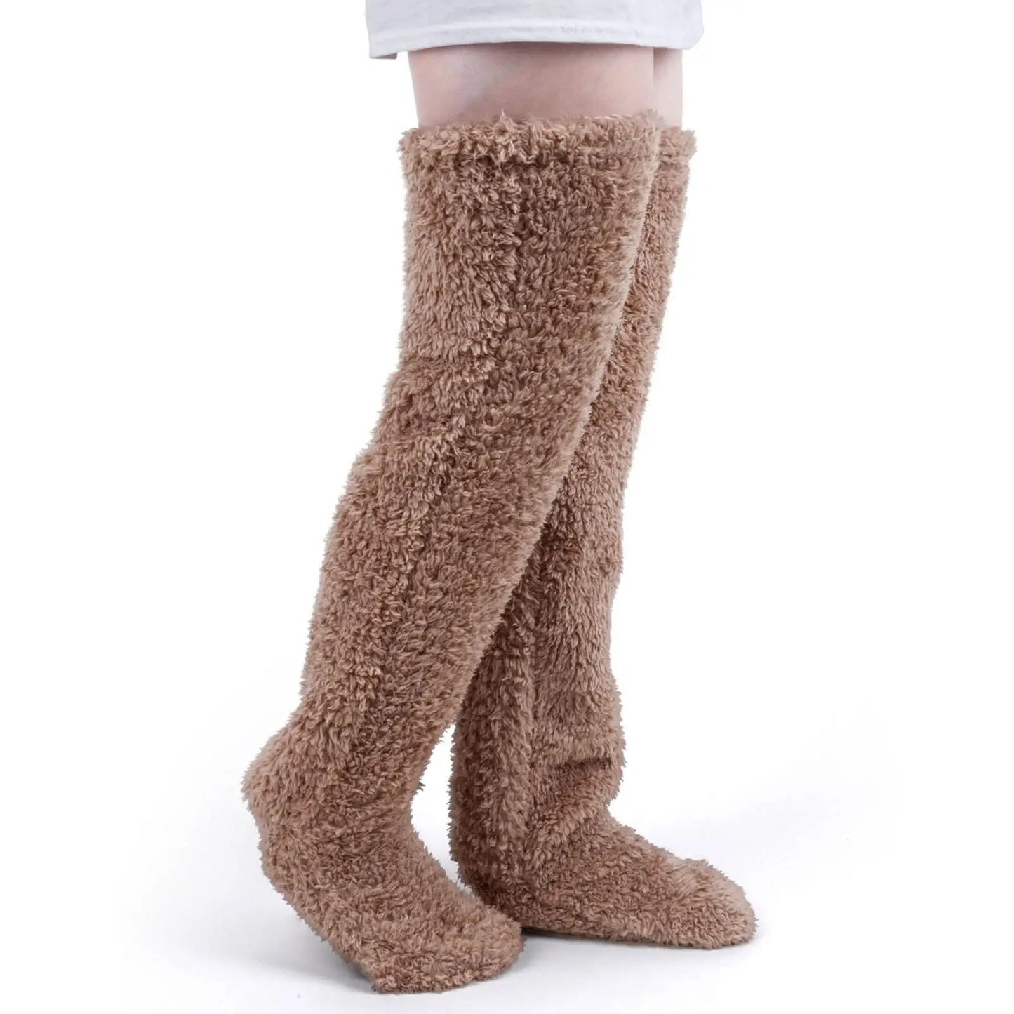 Zentrivo Fuzzy Thigh High Warm Socks