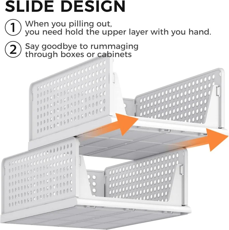 Zentrivo Stackable Plastic Drawer Closet Organizer