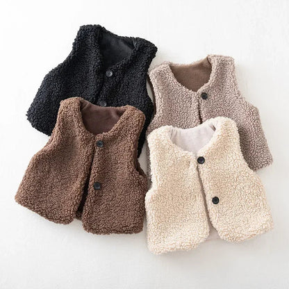 Zentrivo Kids Lamb Wool Winter Waist Coat