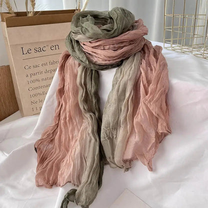 Zentrivo Soft Gradient Cotton Shawl Ladies Winter Scarf