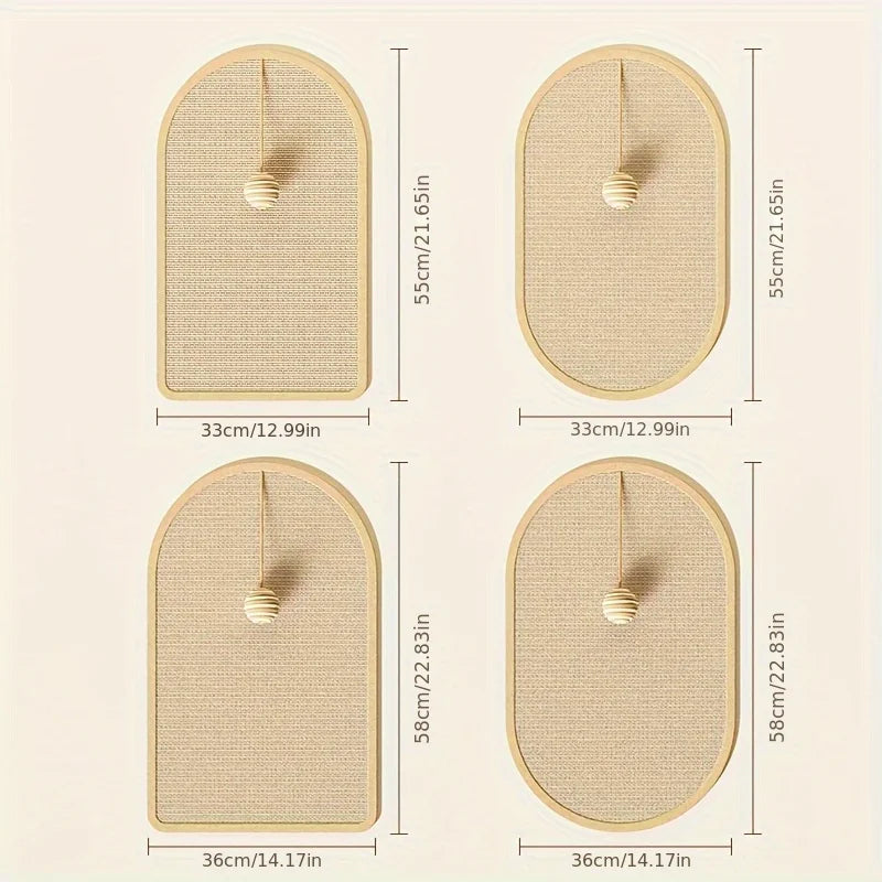 Zentrivo Sisal 3 in 1 Wall Mounted Cat Scratch Pad