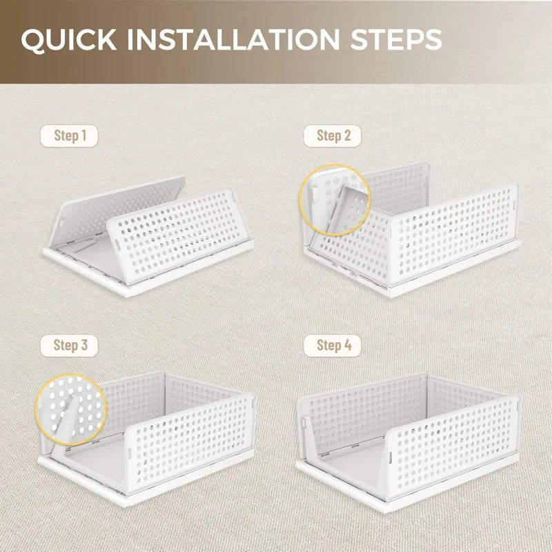 Zentrivo Stackable Plastic Drawer Closet Organizer