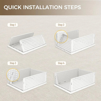 Zentrivo Stackable Plastic Drawer Closet Organizer