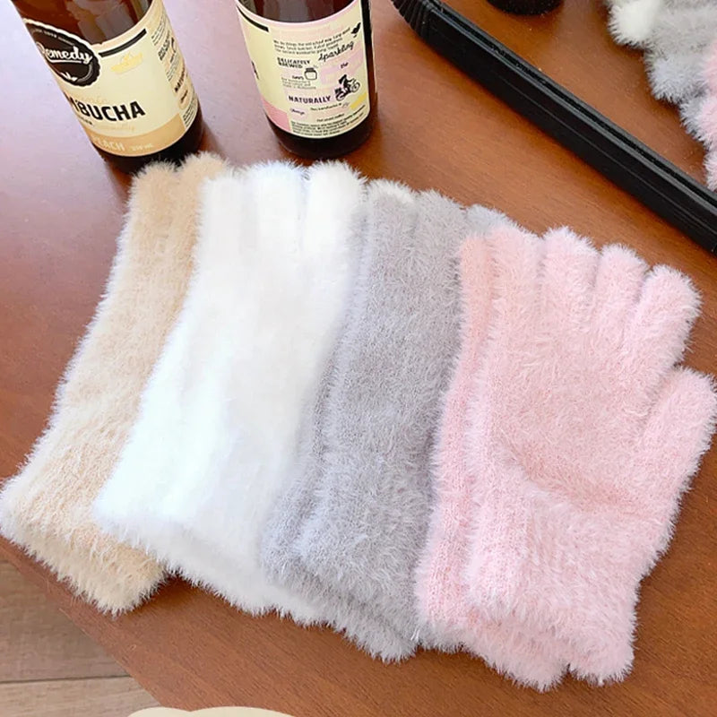 Zentrivo Soft Plush Winter Gloves for Women