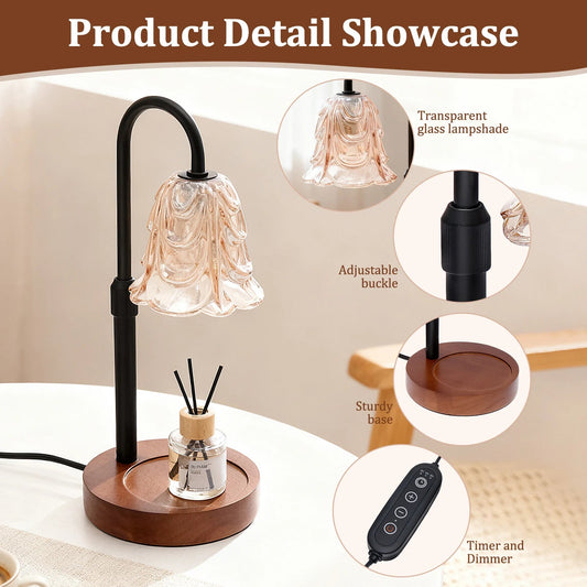 Zentrivo Flower Dimmable Candle Warmer Lamp