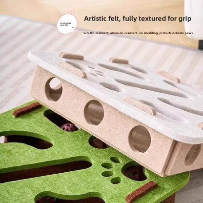 Zentrivo Felt Interactive Cat Puzzle Toy Box