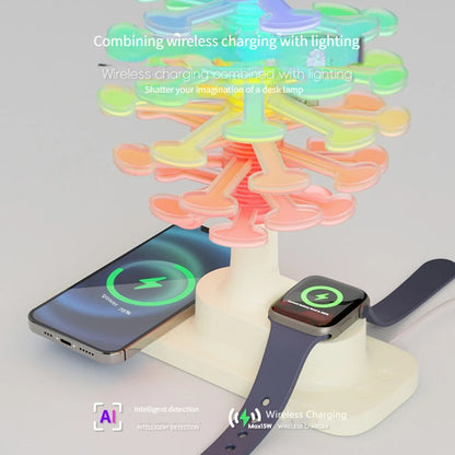 Zentrivo Spiral Tree Table Lamp with Integrated Wireless