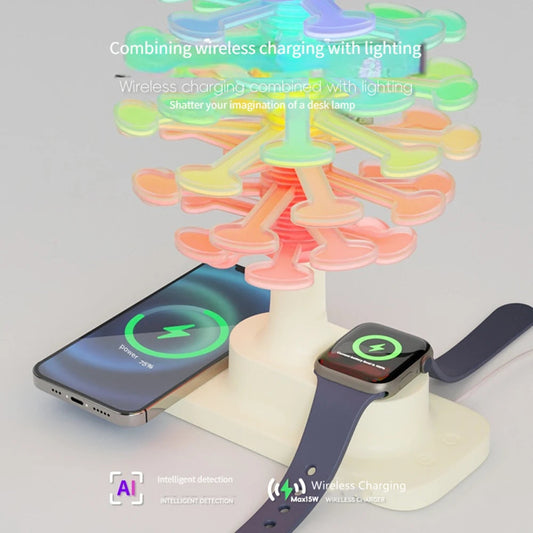 Zentrivo Spiral Tree Table Lamp with Integrated Wireless