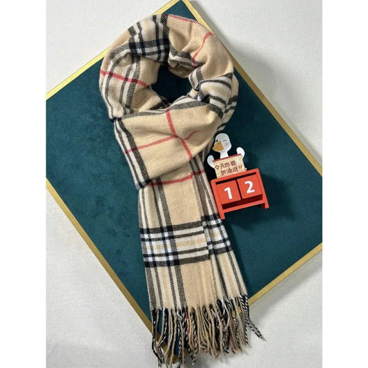 Zentrivo Plaid Cashmere Feel Winter Scarf and Neck Warmer