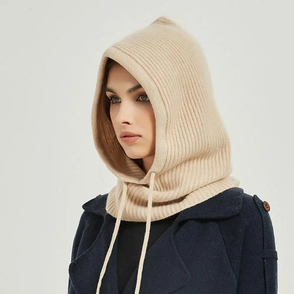 Zentrivo Knitted Hooded Balaclava Hat Neck Warmer