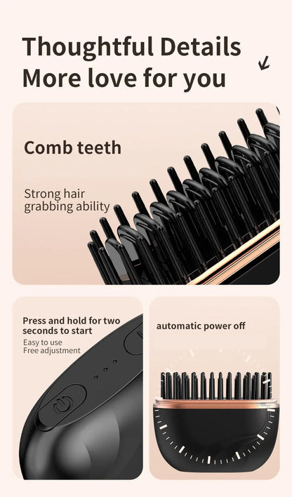 Zentrivo Wireless 2 in 1 Portable Ceramic Hair Straightener