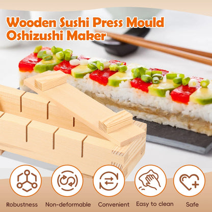 Zentrivo Handcrafted Wooden Sushi Maker Press Mold