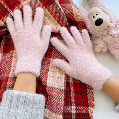 Zentrivo Soft Plush Winter Gloves for Women