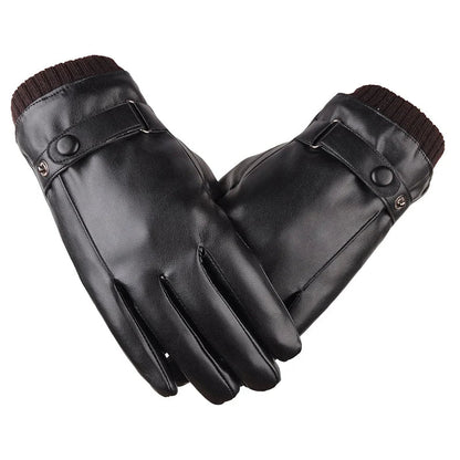 Zentrivo Touch Screen Men's Leather Gloves for Winter