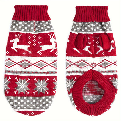 Zentrivo Knitted Dog Christmas Sweater for Small Pets
