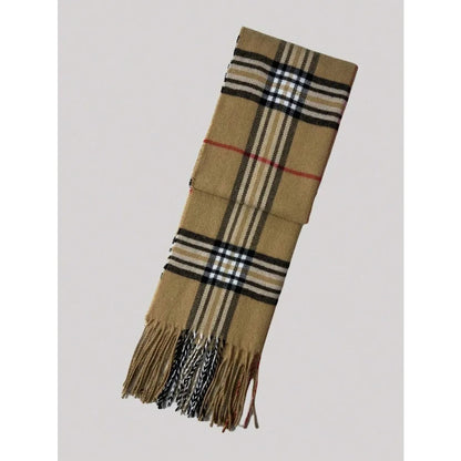 Zentrivo Plaid Cashmere Feel Winter Scarf and Neck Warmer