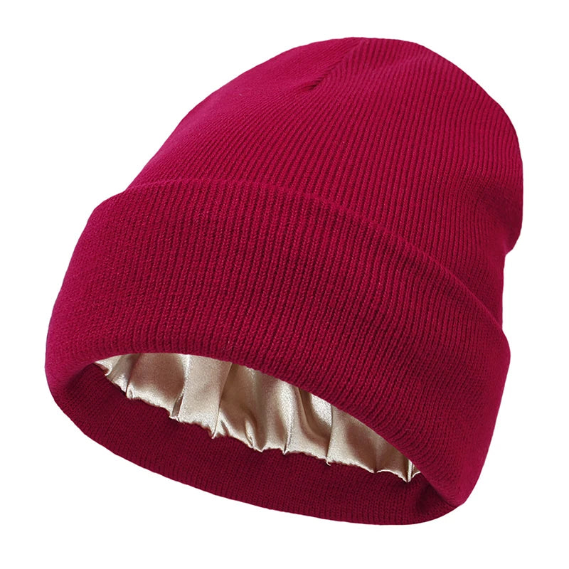 Zentrivo Satin Lined Hat Beanie Cap for Women