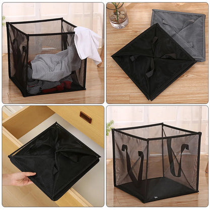 Zentrivo Foldable Mesh Laundry Hamper with Handles